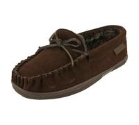 Uomo Hush Puppies Camoscio Vero, Falsa Pelliccia Pantofole - Ace
