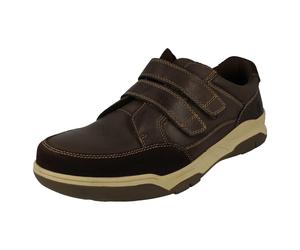 Uomo Hush Puppies Pelle Ammortizzato Suola Gancio Anello Da Fabian Doppio Strap