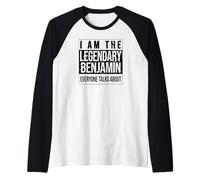 Uomo I am The leggendary Shirt, Idea Regalo per Benjamin Maglia con Maniche Raglan