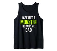 Uomo I Created A Monster He Calls Me Dad Vintage Tramonto Divertente Canotta