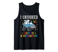 Uomo I Crushed 100 Days Kindergarten Shark 100th Day Ragazzi Bambini Canotta