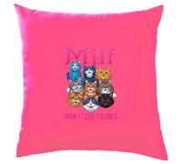 Uomo i Love Donna Milf - Cuscino - Gatto Carino Divertente Pazzo