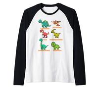 Uomo I miei dinosauri preferiti Maglia con Maniche Raglan
