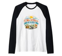 Uomo I Miss a Place I've Never Been, Presente per la Voglia di Viaggiare Maglia con Maniche Raglan