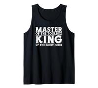 Uomo Il maestro della cassetta degli attrezzi King of the Daddy scherzi Funny Tool Dad Canotta