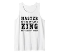 Uomo Il maestro della cassetta degli attrezzi King of the Daddy scherzi Funny Tool Dad Canotta