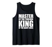 Uomo Il maestro della cassetta degli attrezzi King of the Daddy scherzi Funny Tool Dad Canotta