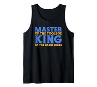 Uomo Il maestro della cassetta degli attrezzi King of the Daddy scherzi Funny Tool Dad Canotta