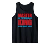 Uomo Il maestro della cassetta degli attrezzi King of the Daddy scherzi Funny Tool Dad Canotta