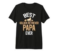 Uomo Il miglior Cane da Compagnia Golden Retriever Papa Ever Cute Maglietta Premium