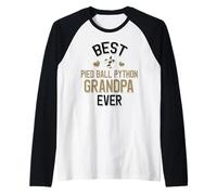 Uomo Il miglior Nonno Pitone Pied Ball di Sempre - Cute Piebald Snake Maglia con Maniche Raglan