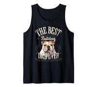 Uomo Il migliore Bulldog Inglese Cane Papà Divertente Regalo Canotta