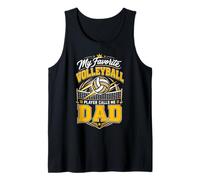 Uomo Il Mio Giocatore di pallavolo Preferito Mi Chiama papà Canotta