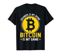 Uomo Il nonno è il mio nome Bitcoin è il mio gioco Crypto Quote Maglietta