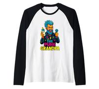 Uomo Il nonno punk divertente design per nonni Maglia con Maniche Raglan