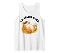 Uomo I'm Feline Good Funny Cat Pun Canotta