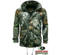 Uomo Impermeabile Mimetico Giacca Mossy Oak Camouglafe Pesca Caccia Da