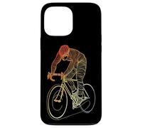 Uomo in bicicletta che disegna la pista ciclabile Custodia per iPhone 13 Pro Max