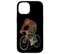 Uomo in bicicletta che disegna la pista ciclabile Custodia per iPhone 14