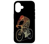 Uomo in bicicletta che disegna la pista ciclabile Custodia per iPhone 16