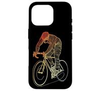 Uomo in bicicletta che disegna la pista ciclabile Custodia per iPhone 16 Pro