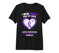 Uomo Indosso Viola per mia Moglie - Camicia Lupus Awareness Maglietta Premium