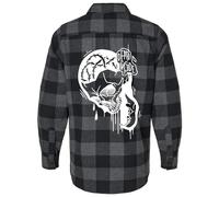 UOMO InkAddict DEAD INSIDE FLANELLA ANTRACITE / NERO PICCOLO-2XLARGE