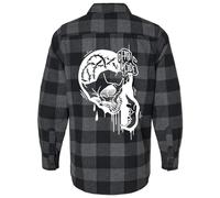 UOMO InkAddict DEAD INSIDE FLANELLA ANTRACITE / NERO PICCOLO-2XLARGE