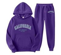 Uomo Invernale Tuta Ginnastica Fitness Leggera Casual Completo Stampato Set da Jogging a Maniche Lunghe Completi Sportivi Running Slim Fit per il Tempo Libero