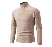 Uomo Invernali Maglia Lupetto Dolcevita Caldo Lavorato a Maglia fine Maglione in Tinta Unita Slim Leggero Pullover Maglione Dolcevita Morbido Classics Maglioncino Moda