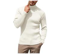 Uomo Invernali Maglia Lupetto Dolcevita Caldo Lavorato a Maglia fine Maglione in Tinta Unita Sweater Termica Pullover Classico Elegante da Indossare Tutti i Giorni