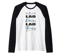 Uomo Io Sono Lao Fare Cose Lao Divertente Laos Amante Maglia con Maniche Raglan