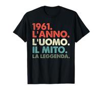 Uomo Italiano Mito Leggenda Nascita Anno 1961 Retro 1961 Maglietta