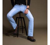 Uomo Jeans Casual Svasato Bootcut Rétro 70s Pantaloni Western Cowboy Moda