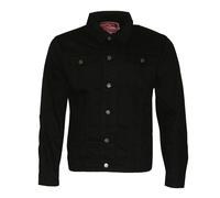 Uomo Jeans Giacca Sbiadito Cotone Premium con Bottoni Slim Fit Etichetta Rossa