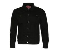 Uomo Jeans Giacca Sbiadito Cotone Premium con Bottoni Slim Fit Rosso Etichetta