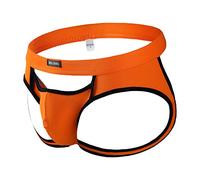 Uomo Jockstrap Athletic Supporter Uomo Sexy Jockstrap Intimo Uomo Pizzo Trasparente Intimo Uomo, Colore: arancione., L
