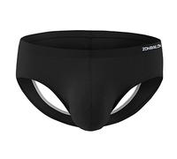 Uomo Jockstrap Intimo Morbido Nylon Sexy Bulge Pouch Mesh Jock Strap M L XL 2XL 3XL, 1 confezione: nero, XXXL