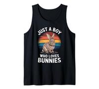 Uomo Just a Boy Who Loves Bunnies Coniglio Pet Lover Bunny Canotta