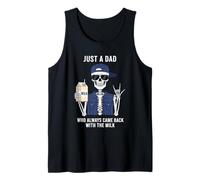 Uomo Just a Dad Who Always Came Back with The Milk Father's Day Canotta