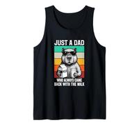 Uomo Just a dad who always came back with the milk father's day Canotta