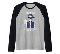 Uomo Just a Dad Who Always Came Back with The Milk Father's Day Maglia con Maniche Raglan