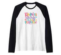 Uomo Kindness Is Always The Best Response Cute Colorful Kindness Maglia con Maniche Raglan