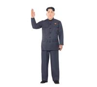 Uomo Korean Dictator Costume Adulto Kim Jong Un Costume Halloween President