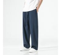 Uomo Kung Fu Pantaloni Casual con Lacci Elastico Vita Larga Dritto Joggers