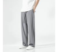 Uomo Kung Fu Pantaloni Casual con Lacci Elastico Vita Larga Dritto Joggers