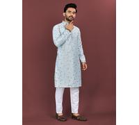 Uomo Kurta Set Pakistano Pigiama Indiano Abiti Sherwani Matrimonio Party Sposo