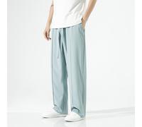 Uomo Larga Kung Fu Pantaloni con Lacci Elastico Vita Casual Dritto Joggers