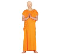 Uomo Lepre Krishna Costume Indiano Buddista Monk Vestaglia Arancione Abito