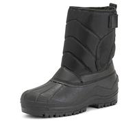 Uomo Letame Cinturino in Nylon Anatra Inverno Ballerina Pioggia Stivali - BLK42 AYC0147